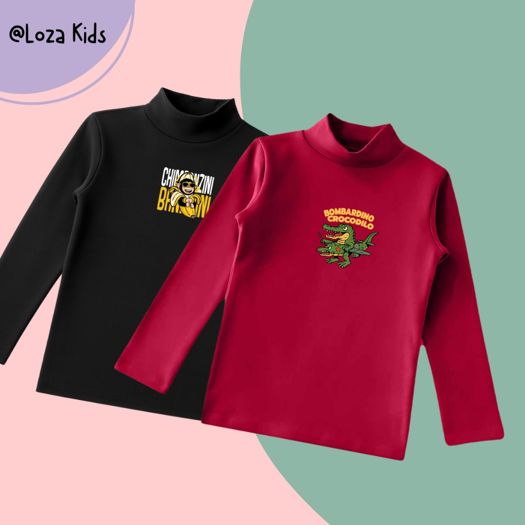 Áo giữ nhiệt cho bé trai in Brainrot, Tralalero Tralala chất cotton borip- Áo thu đông bé trai Loza Kids CE002_thumbnail_1