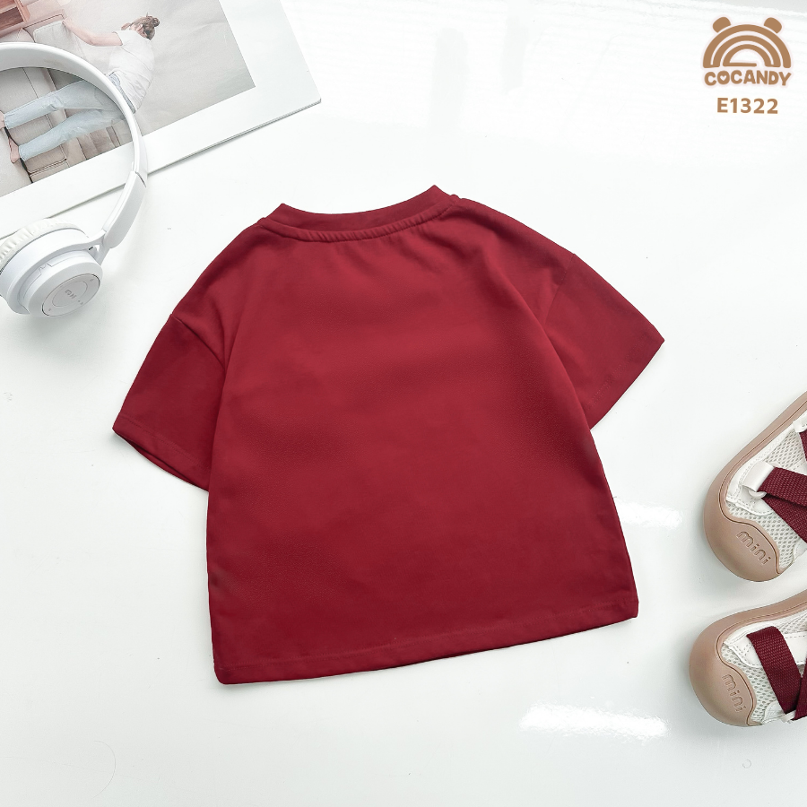 Áo cộc thun ĐỎ nắp túi ốp kẻ ngang_thumbnail_3