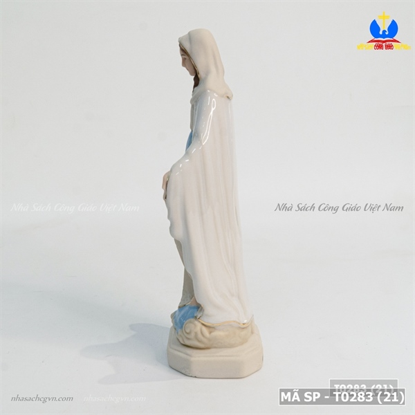 Tượng sứ Đức Mẹ Ban Ơn 15cm Trắng ✔_thumbnail_2