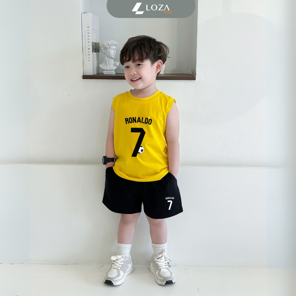 Bộ ba lỗ bé trai in số '7 Ronaldo' - Loza Kids BL375_thumbnail_3