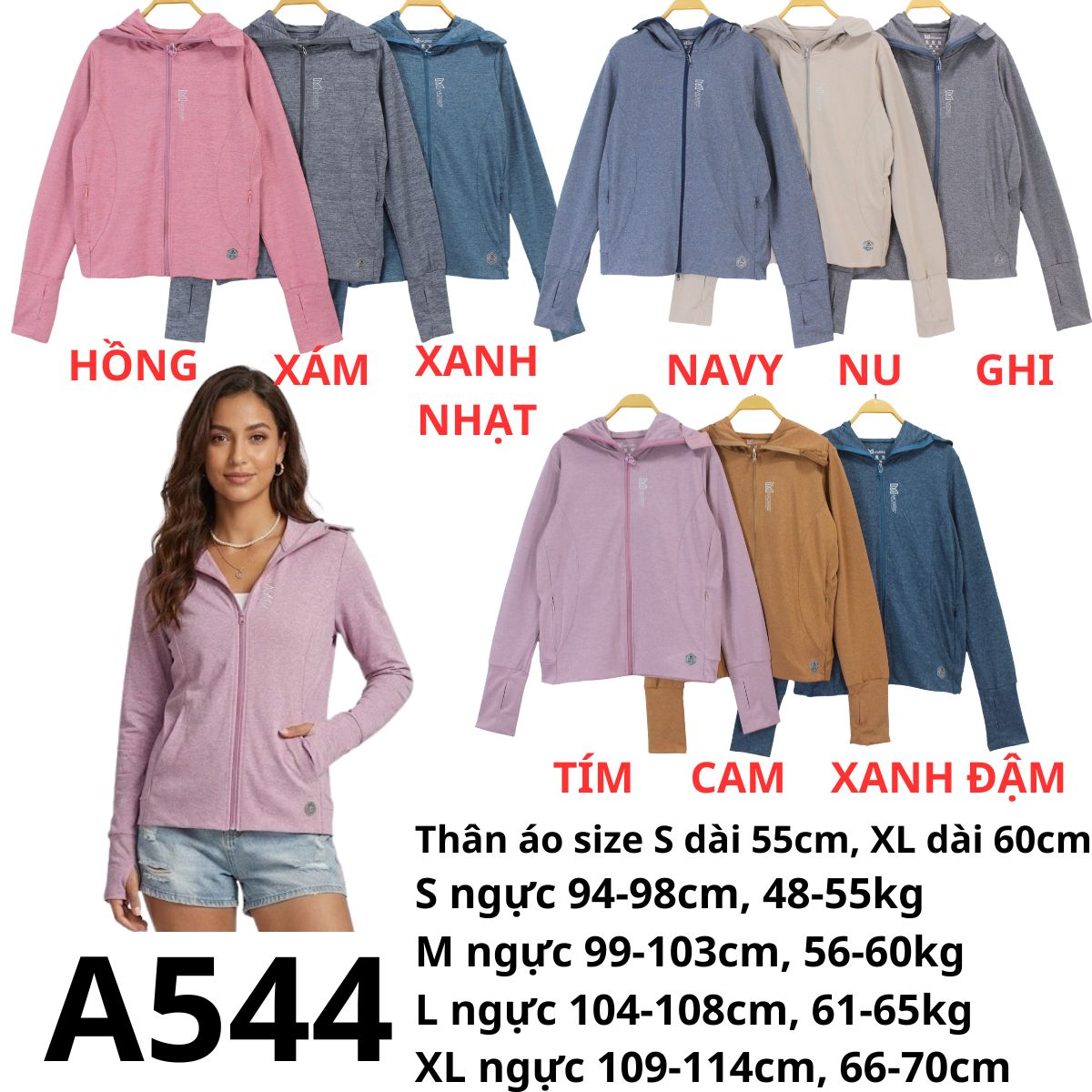 A544- Áo chống nắng