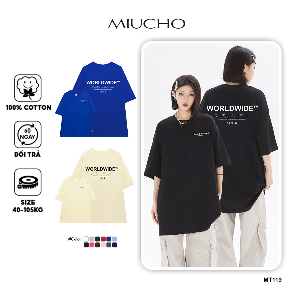 Áo thun form rộng unisex vải cotton MT119 Miucho Brand in graphic_thumbnail_1