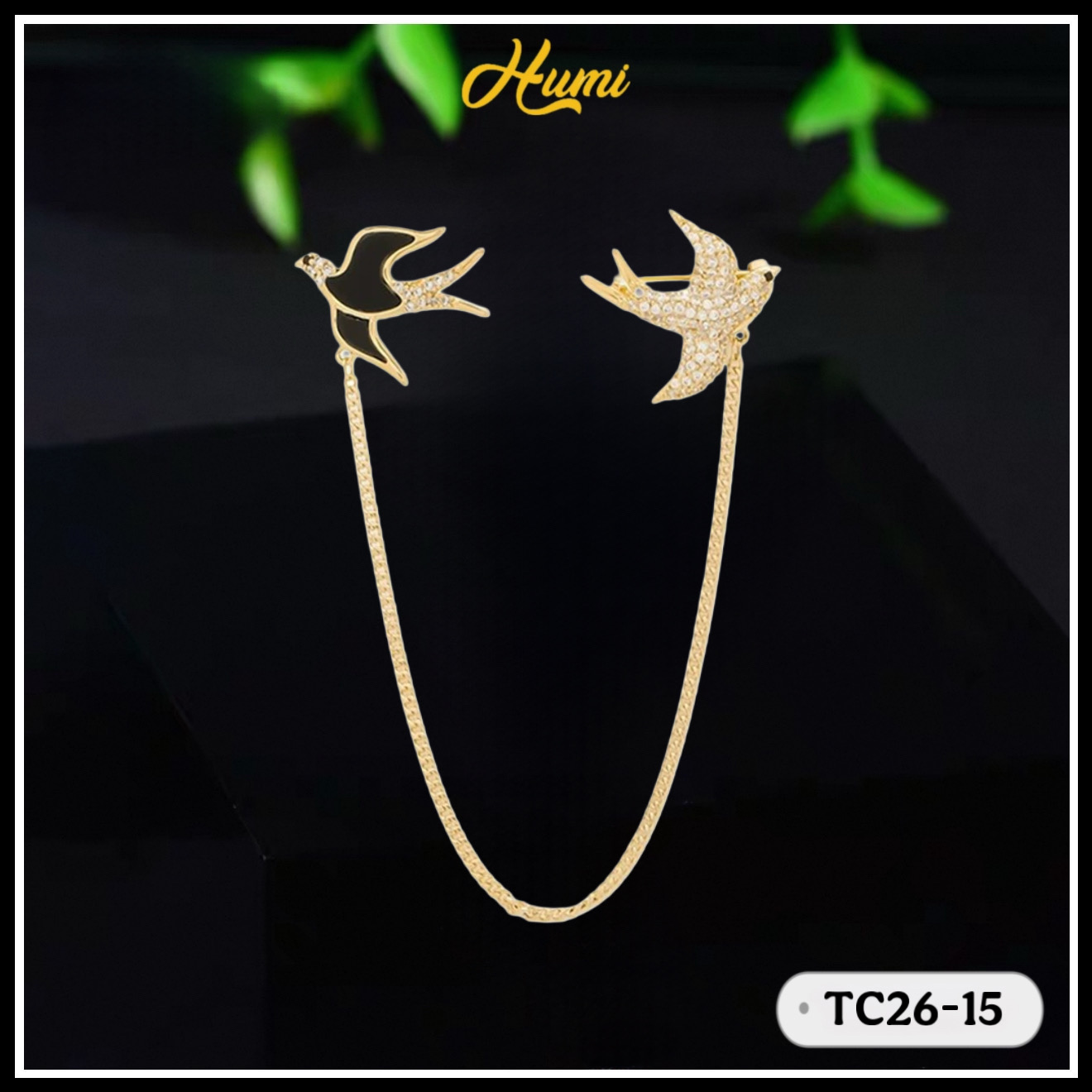 GHIM CÀI ĐÔI ÉN ĐÍNH ĐÁ (TC26-15)