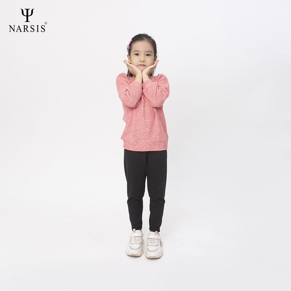 ÁO THU ĐÔNG BÉ GÁI KL0007 NARSIS VẢI LEN COTTON ẤM ÁP, THOÁNG MÁT, GIỮ ẤM TỐT, MỀM MẠI_thumbnail_0