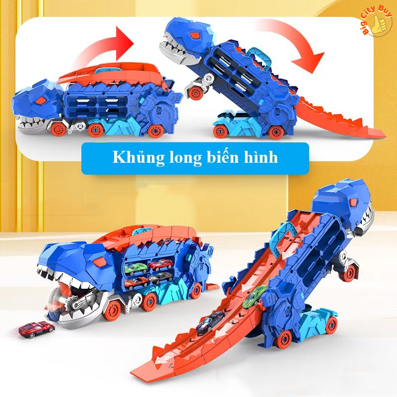 Đồ Chơi Xe Khủng Long Nuốt Ô Tô, Đồ Chơi Xe Khủng Long Biến Hình Cầu Trượt, Xe Đồ Chơi Cho Bé Trai_thumbnail_5