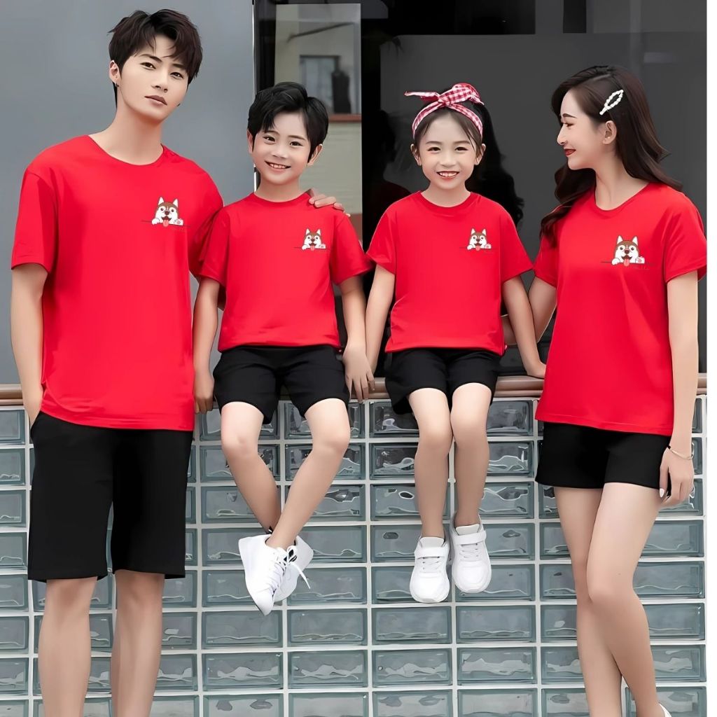 Áo phông gia đình in hình cún - Áo thun đồng phục gia đình 3-4-5 người - Loza RT3047-AT3047_thumbnail_1