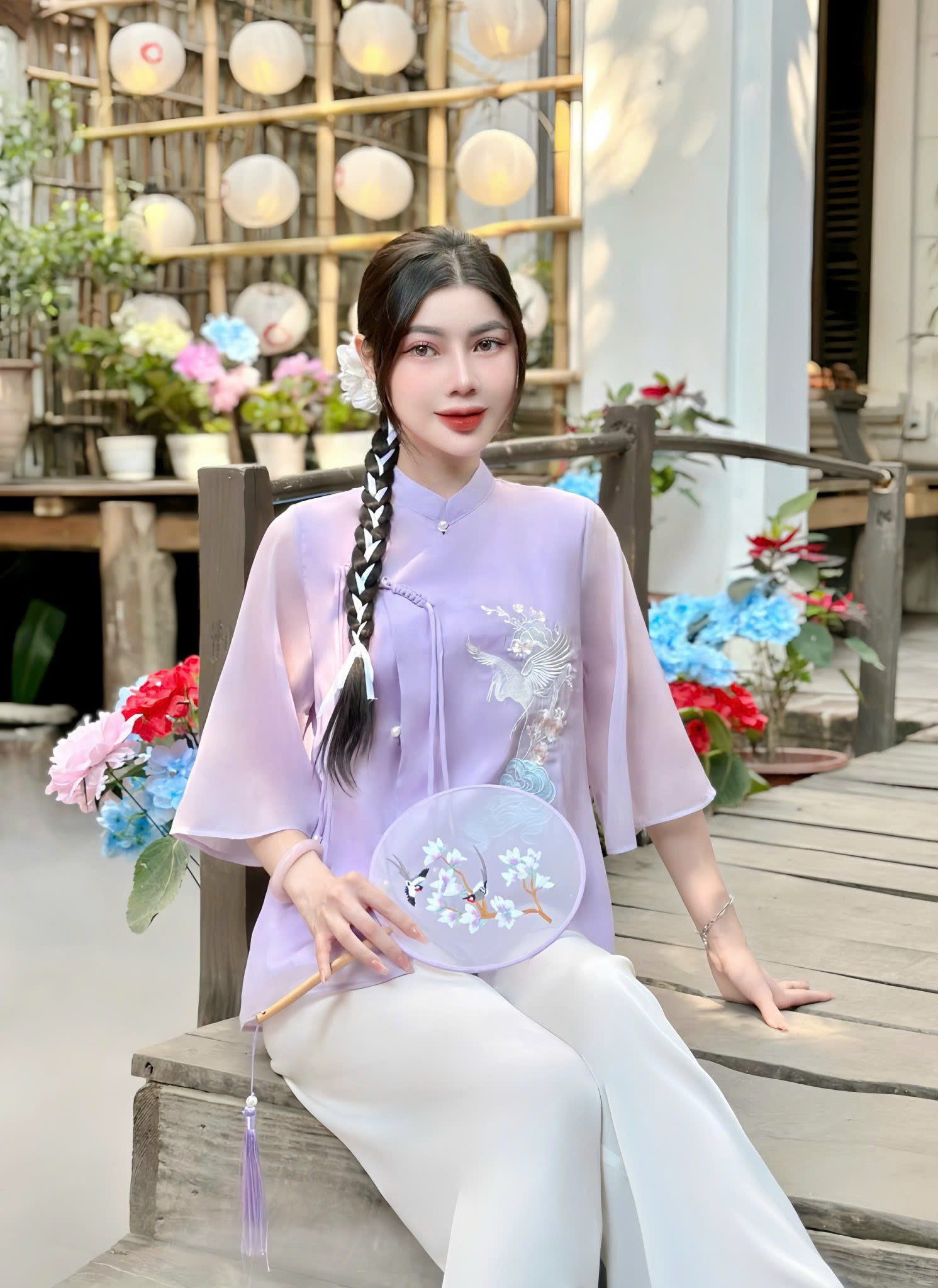 PP23 Pháp phục Voan tơ lễ chùa thêu chim hạc Tinh Nhi_thumbnail_18