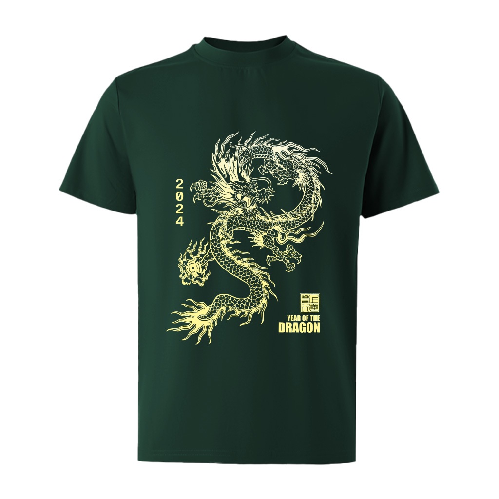 Áo phông nam tết in hình rồng form rộng local brand ATD915 Miucho Iconic tay ngắn vải cotton cổ tròn in artwork_thumbnail_8