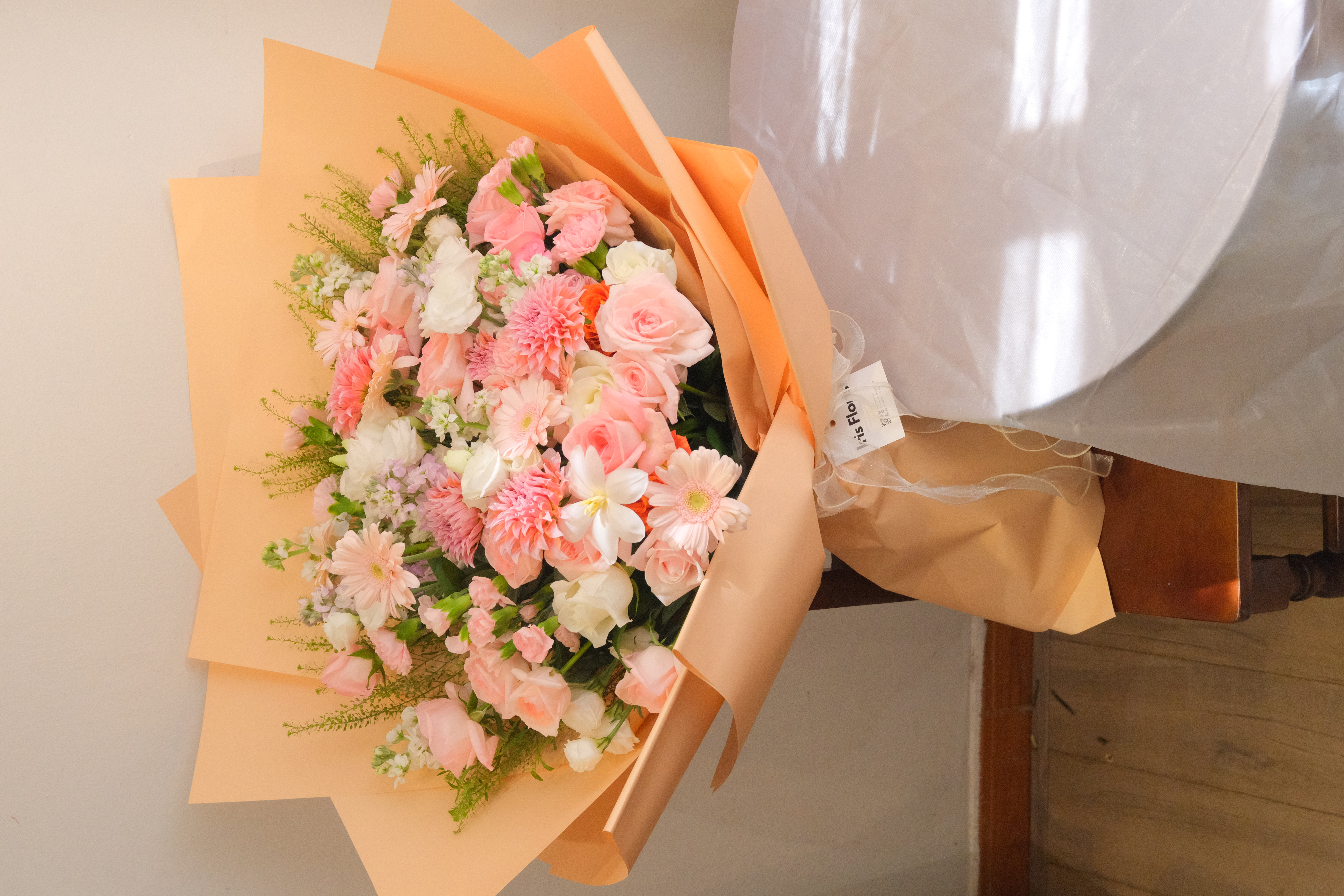 Peach & Pink Dream Bouquet - Bó hoa mix nhiều loại tone Hồng Cam_thumbnail_2