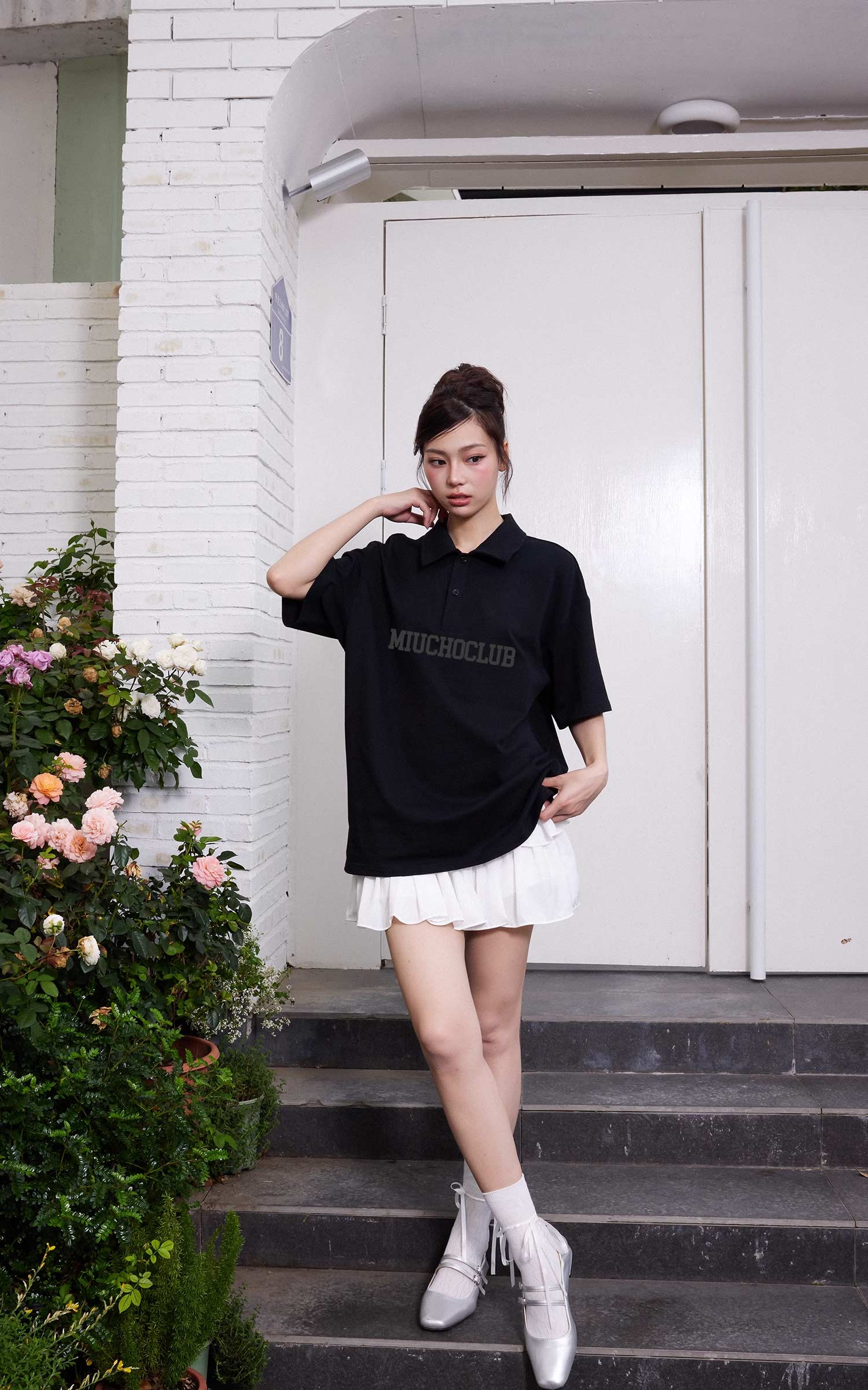 Áo polo nữ form rộng chất vải cotton co giãn thoáng mát PLD1700 Miucho in basic_thumbnail_3