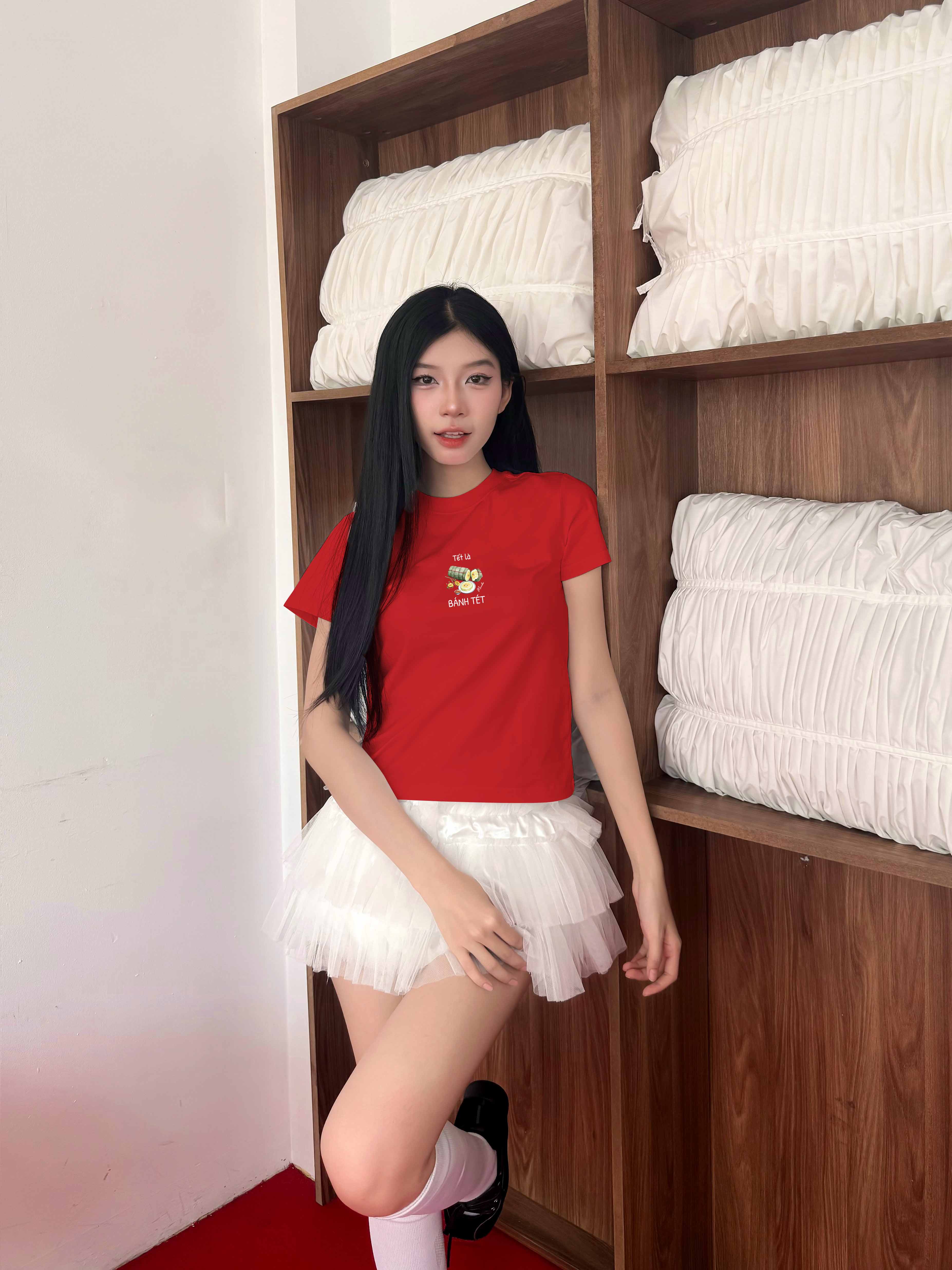 Áo baby tee tết cổ tròn chất vải cotton 4c co giãn thoáng mát 1847 Miucho in mix_thumbnail_6