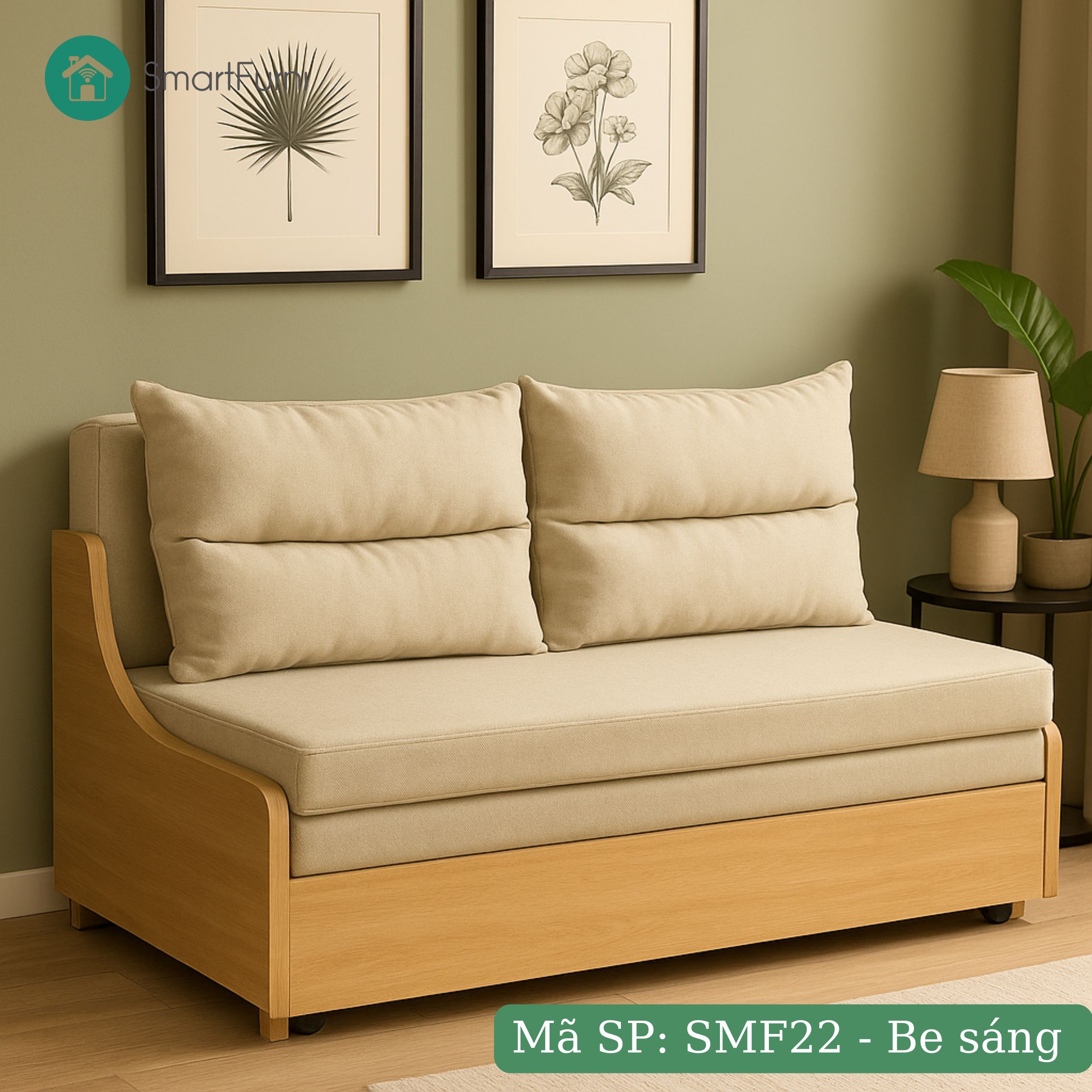 Sofa giường gấp gọn vải lanh canvas SmartFurni - SMF22 - 4 SIze - Xám đậm_thumbnail_3