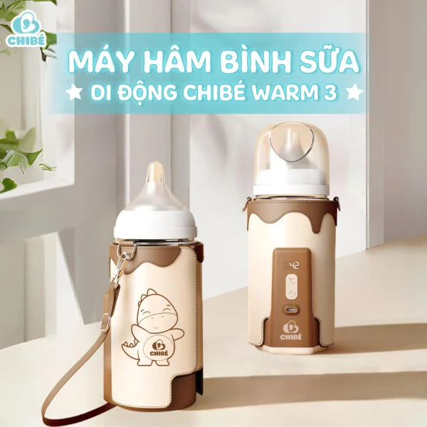 MÁY HÂM BÌNH SỮA DI ĐỘNG CHIBÉ WARM3 CB021