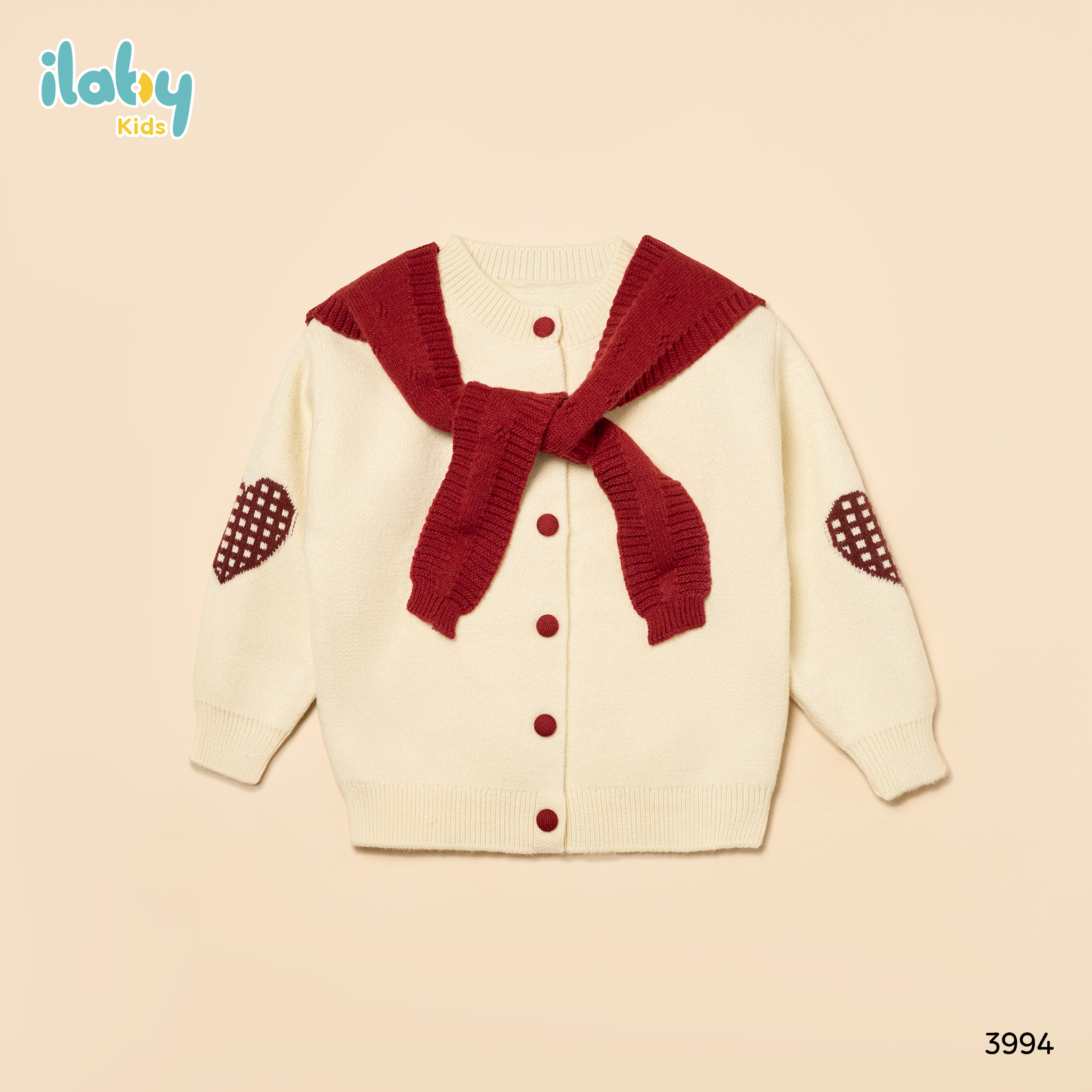 Áo khoác len kèm khăn