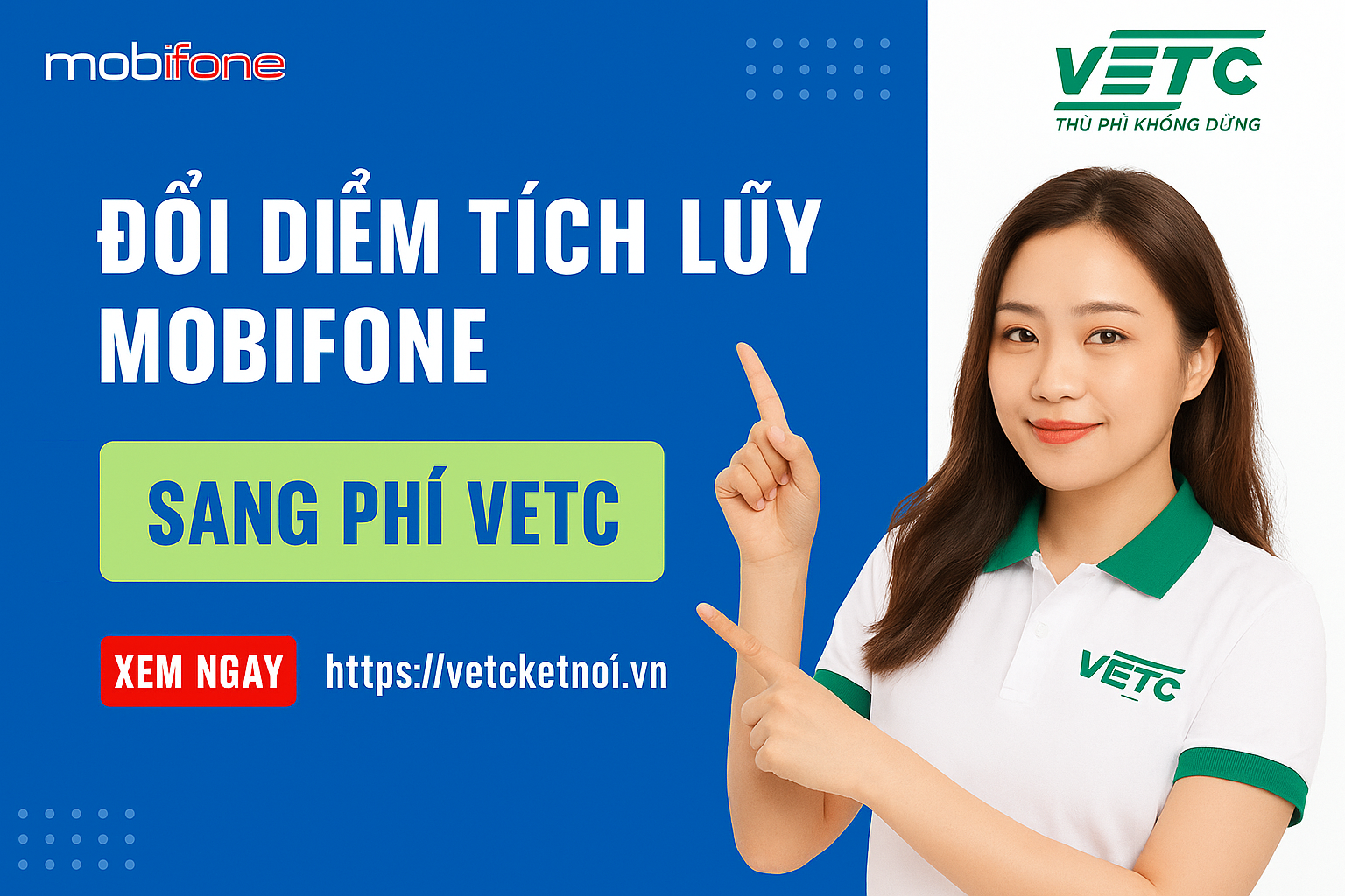 Đổi điểm KNDL MobiFone lấy phí VETC đơn giản