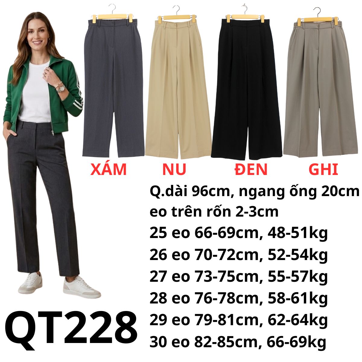 QT228- Quần tây Spao