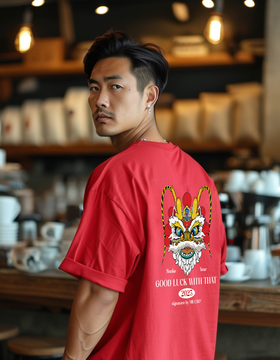 Áo phông nam form rộng 1874 Miucho Iconic vải cotton 4c thoáng mát cổ tròn in mix_thumbnail_4