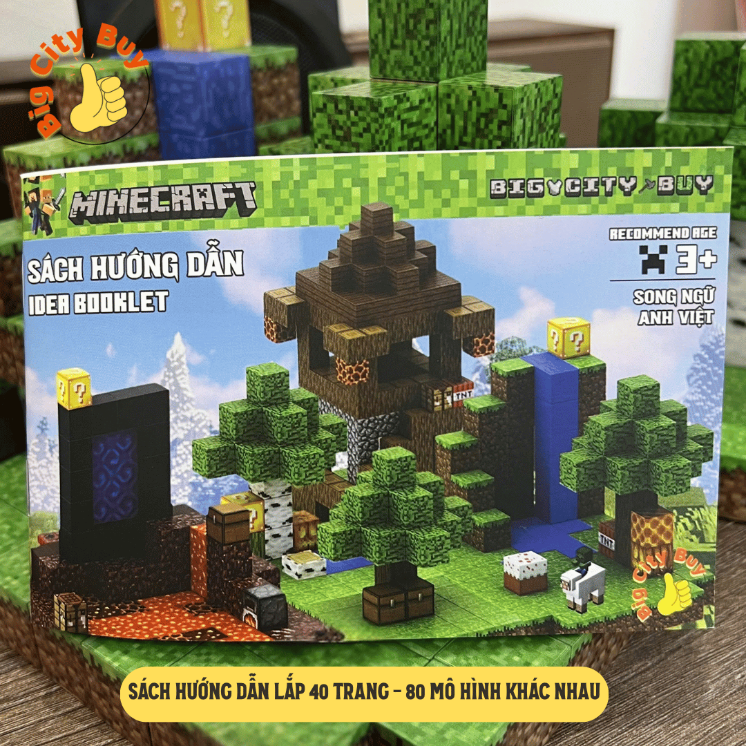 Hướng dẫn sử dụng bộ mô hình lắp ghép Mine Craft_thumbnail_0