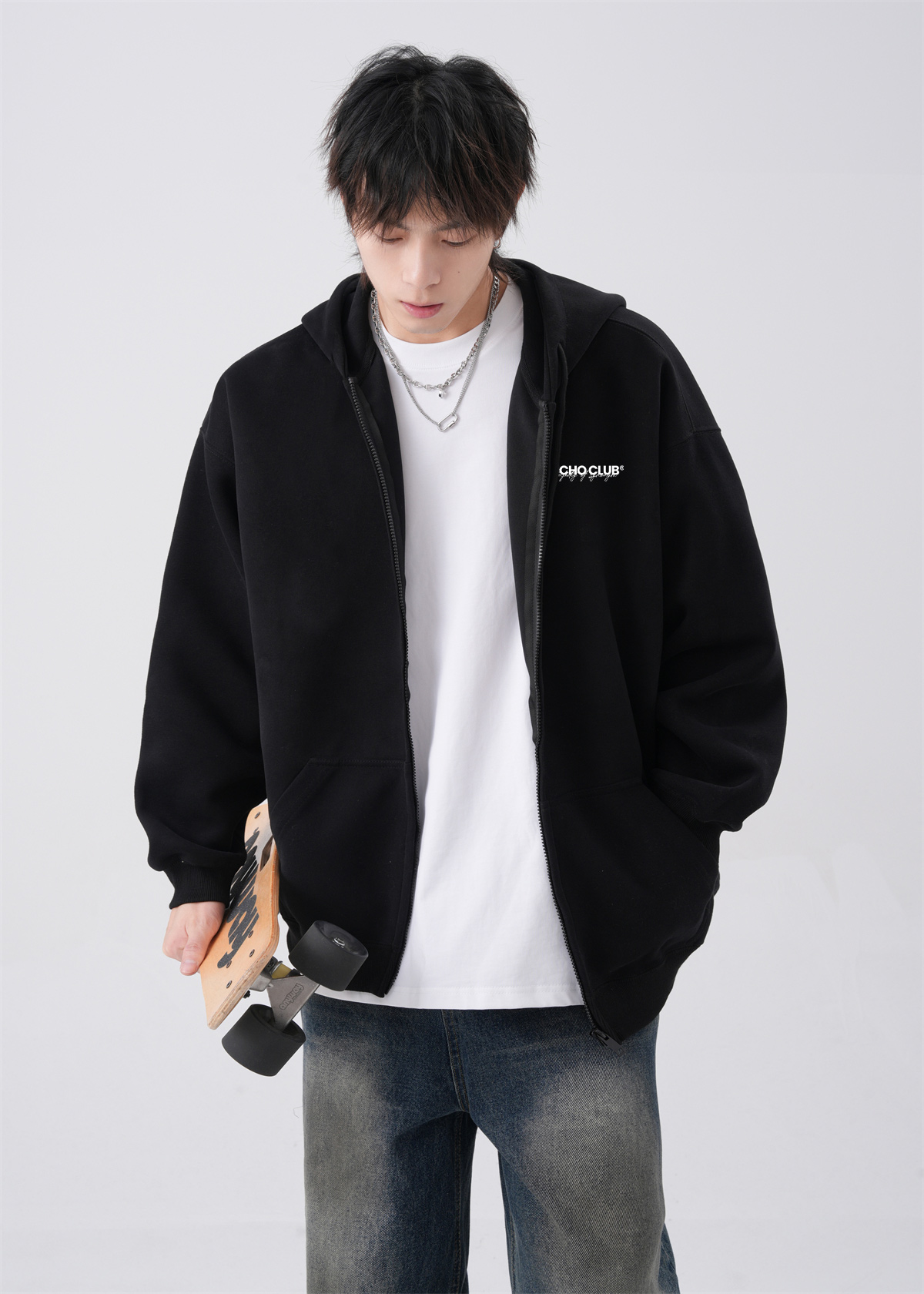 Áo hoodie zip nam local brand form rộng HZD1580 Miucho Club vải nỉ chân cua dày dặn mũ rộng in basic_thumbnail_6