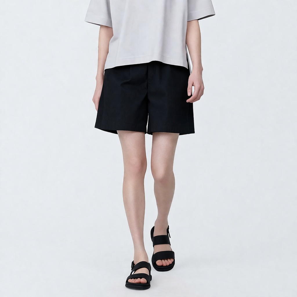 Quần short Mu.ji nữ-đen