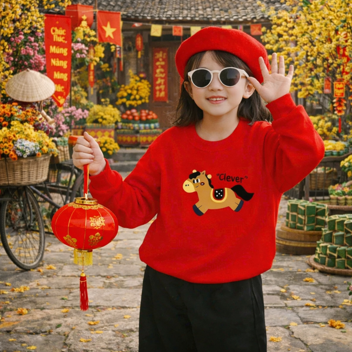 [BST Tết 2026] Áo nỉ sweater bé trai, bé gái  in hình Tết - Loza Kids IN027_thumbnail_2