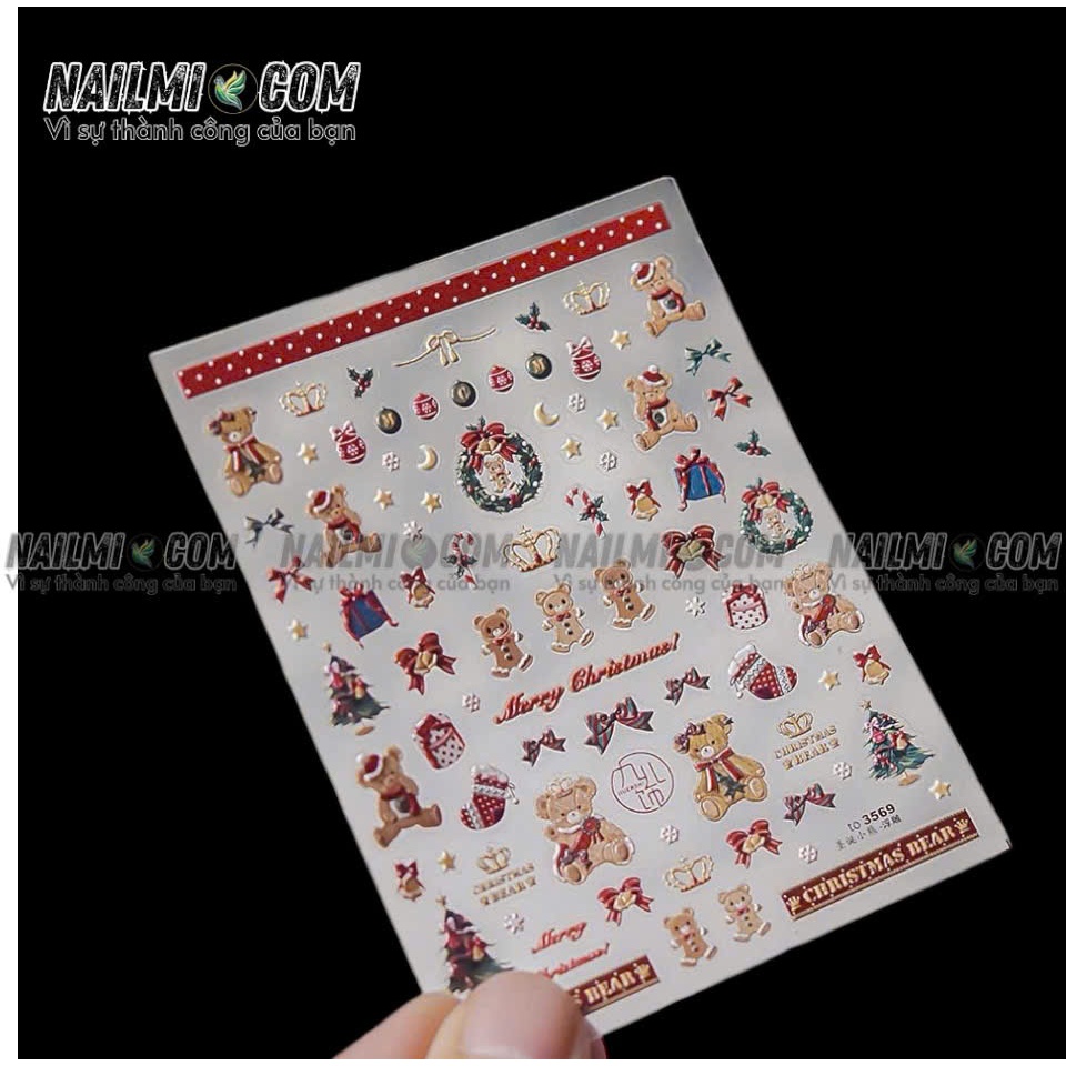 Sticker nail 5D noel To3569