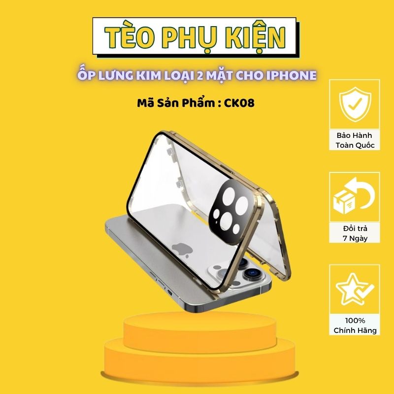 ỐP LƯNG ĐIỆN THOẠI IPHONE CƯỜNG LỰC LÀM BẰNG KIM LOẠI 2 MẶT BẢO VỆ MÁY KHÔNG CHỐNG NHÌN TRỘM_thumbnail_16