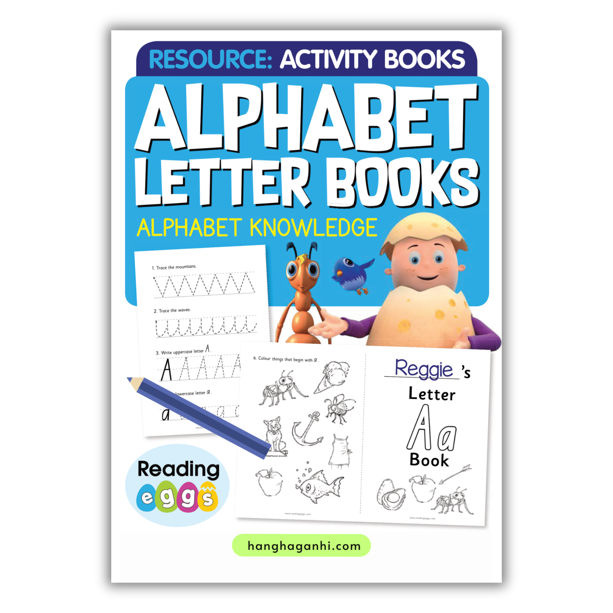Reading Eggs Alphabet Grade K, Sách học bảng chữ cái cho bé mầm non Tiếng Anh