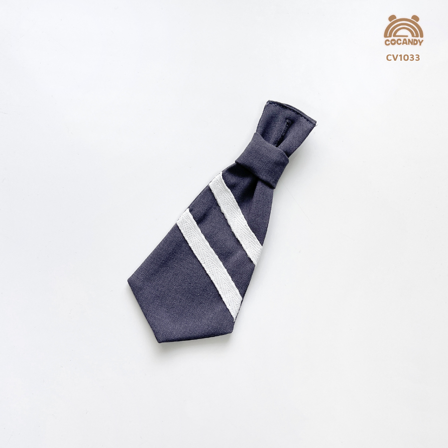 Cà vạt GHI kẻ TRẮNG