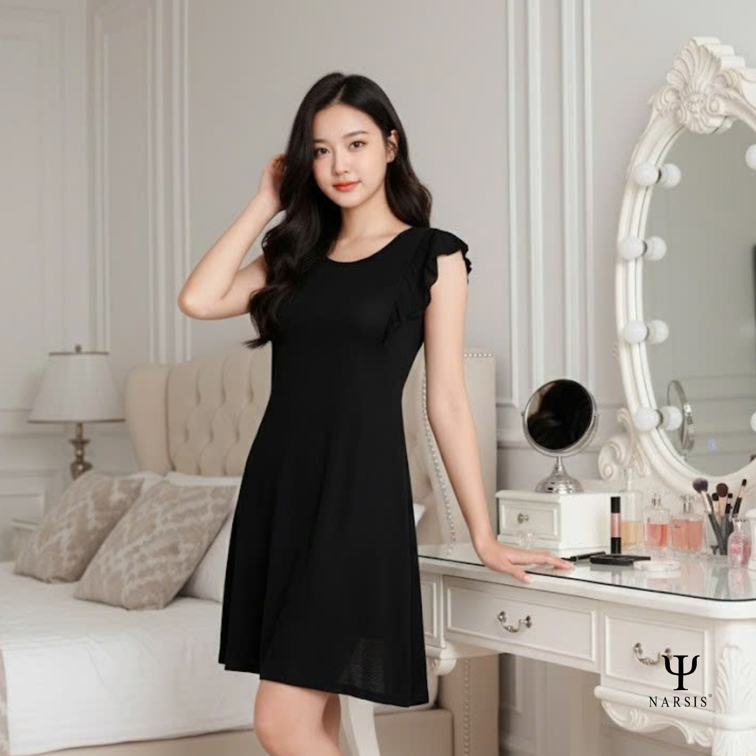 VÁY NỮ NEW1122 NARSIS CHẤT LIỆU THOÁNG MÁT, DỄ CHỊU, THOẢI MÁI CẢ NGÀY, DỄ VẬN ĐỘNG