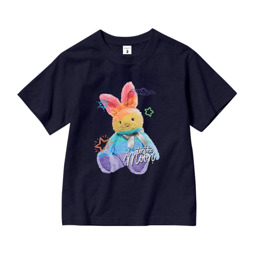 Áo thun bé gái dễ thương form rộng AED640 Miucho Kid 100% vải cotton thoáng mát basic_thumbnail_9
