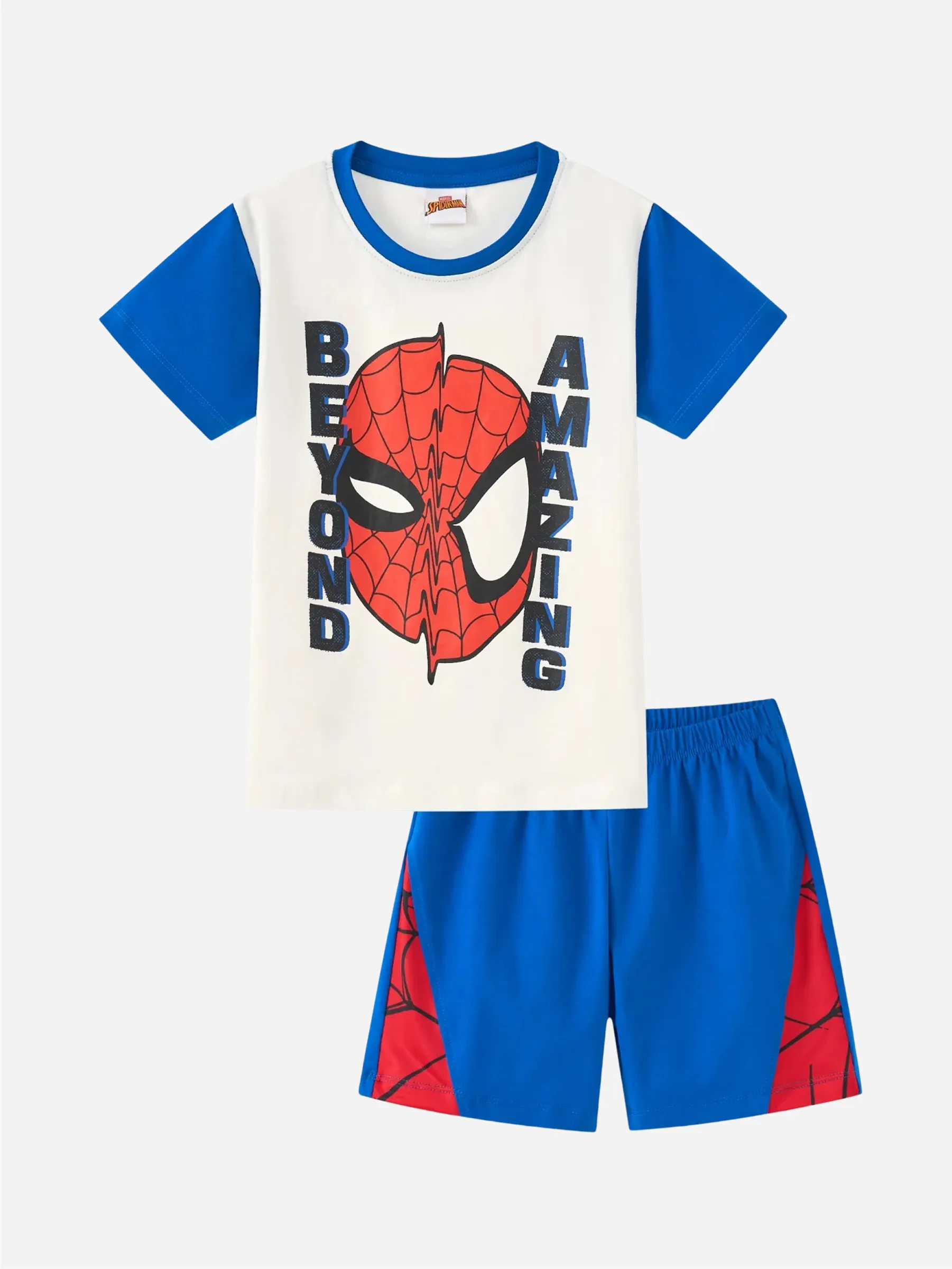 Đồ bộ thun ngắn tay quần lửng Spider-Man Marvel bé trai