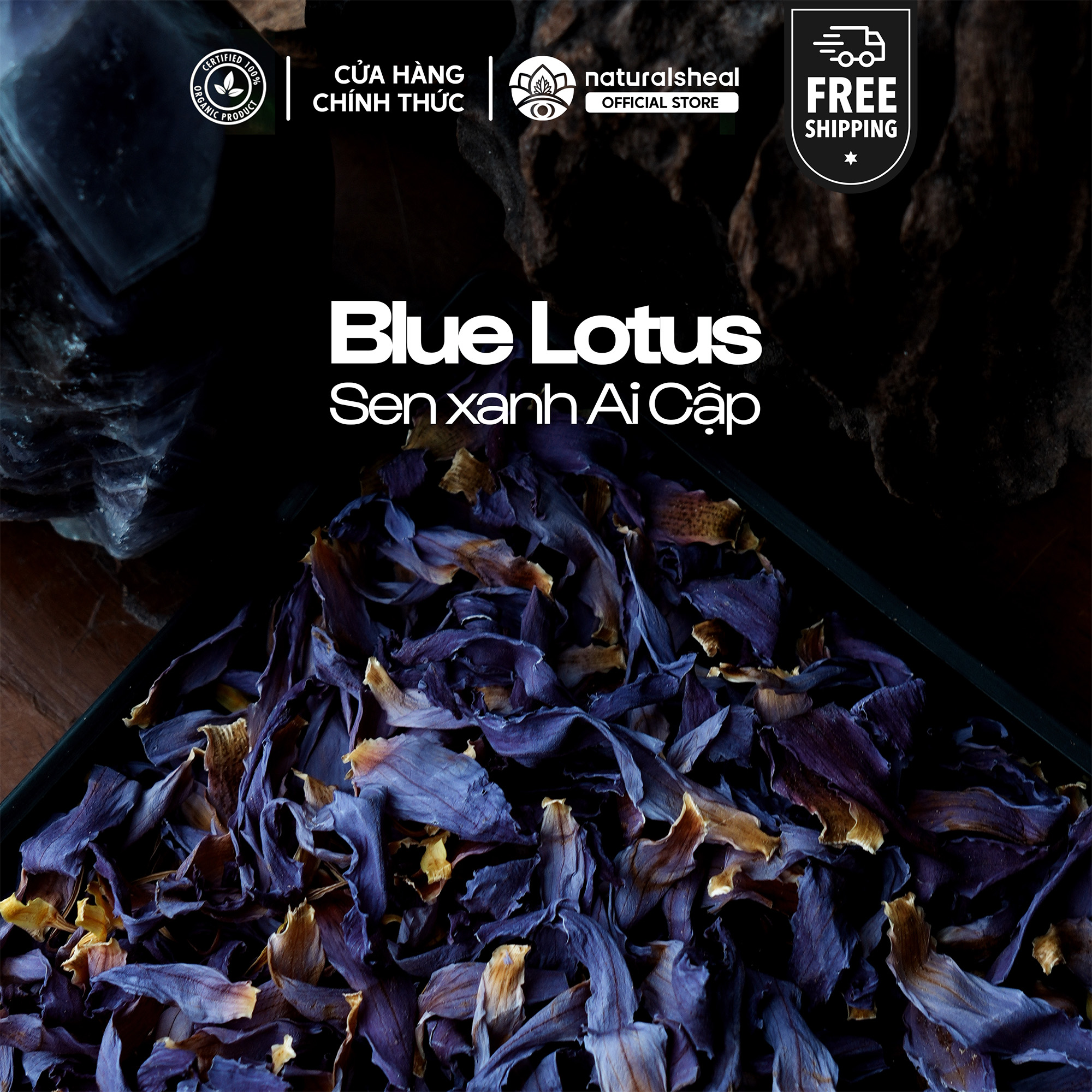 Blue Lotus - Sen Xanh Ai Cập - Cánh hoa lặt thủ công - Nguyên Liệu Thô | Hoa Khô_thumbnail_10