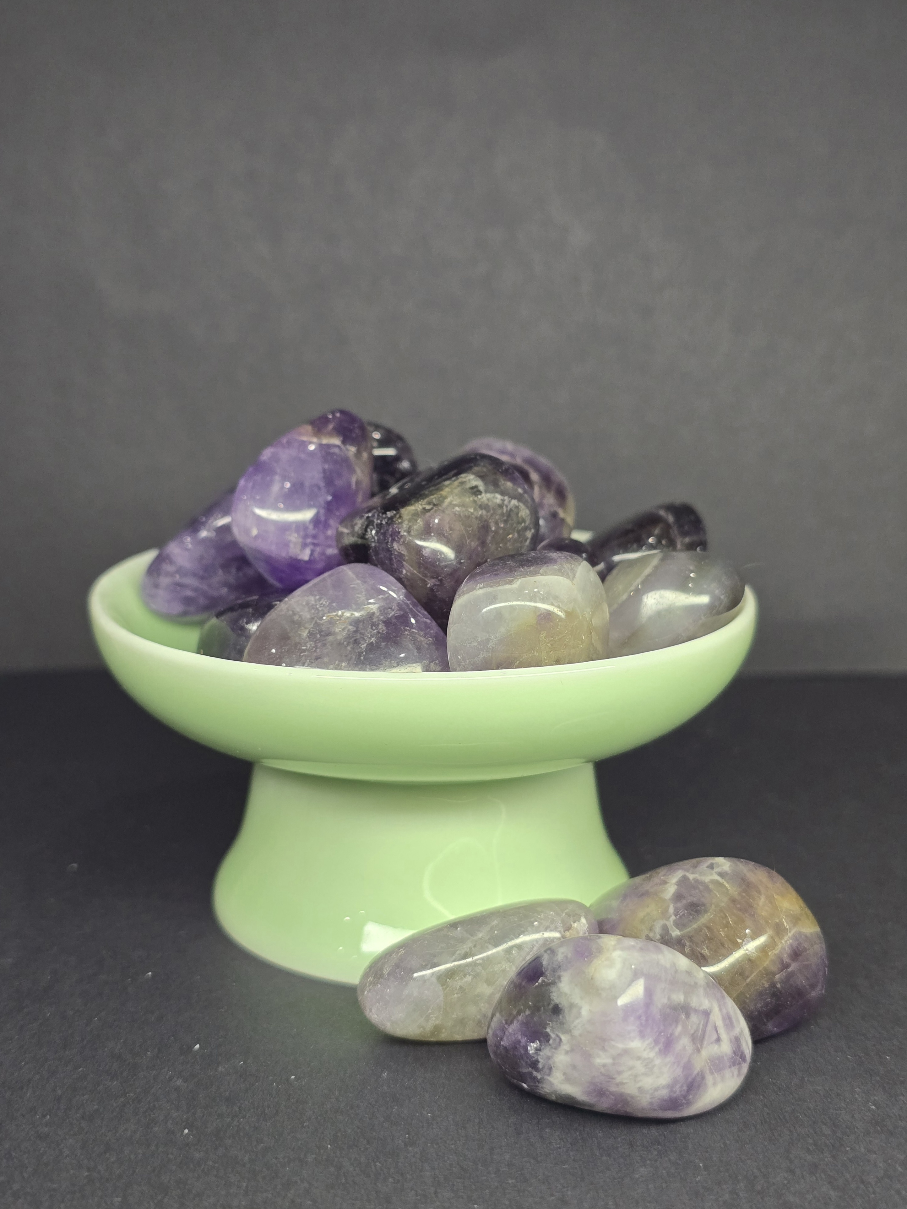 Đá cuội đã mài bóng / Tumbled Thạch Anh Tím Dream Amethyst size 1 - 2 cm/viên