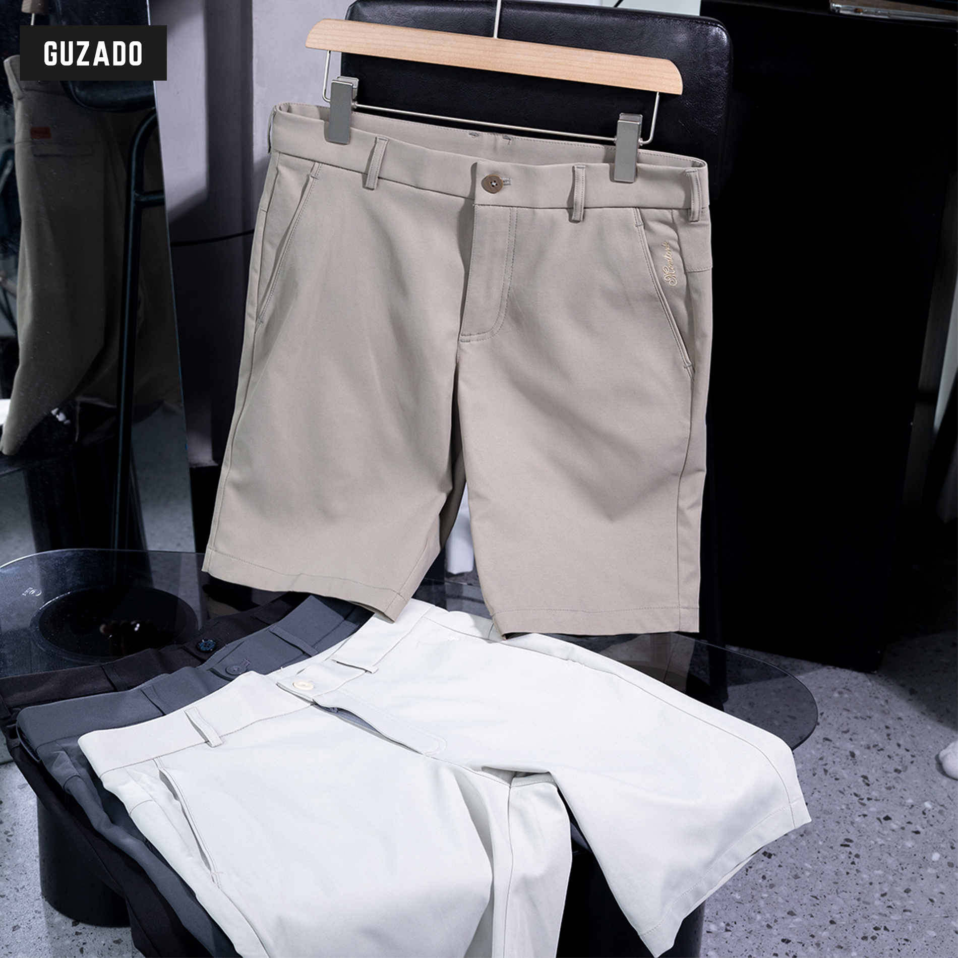 Quần Short Nam GUZADO Form RegularFit Cạp Cúc Lịch Sự, Sang Trọng MSR2515_thumbnail_5