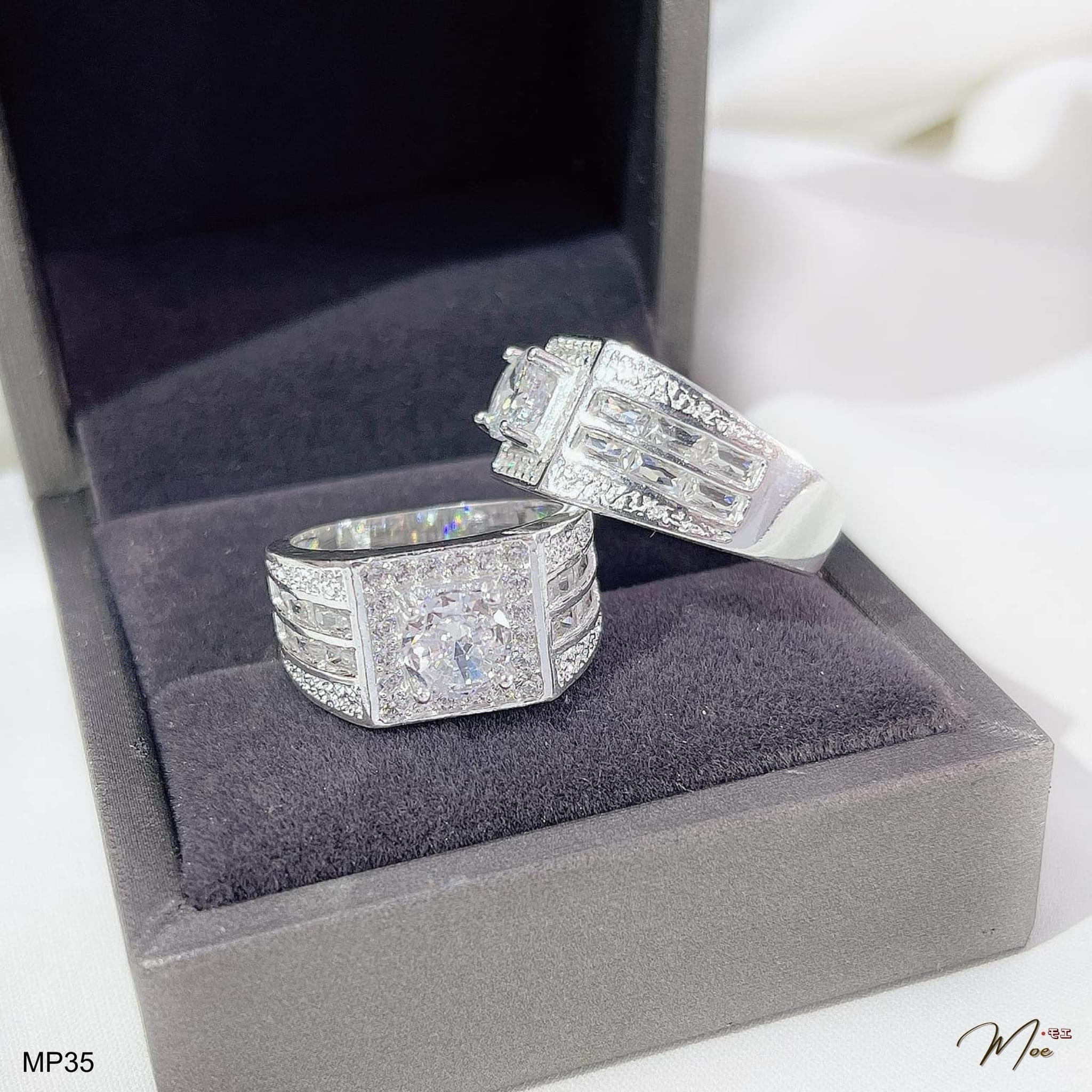 NN46 - Nhẫn nam đá chủ dáng Baguette