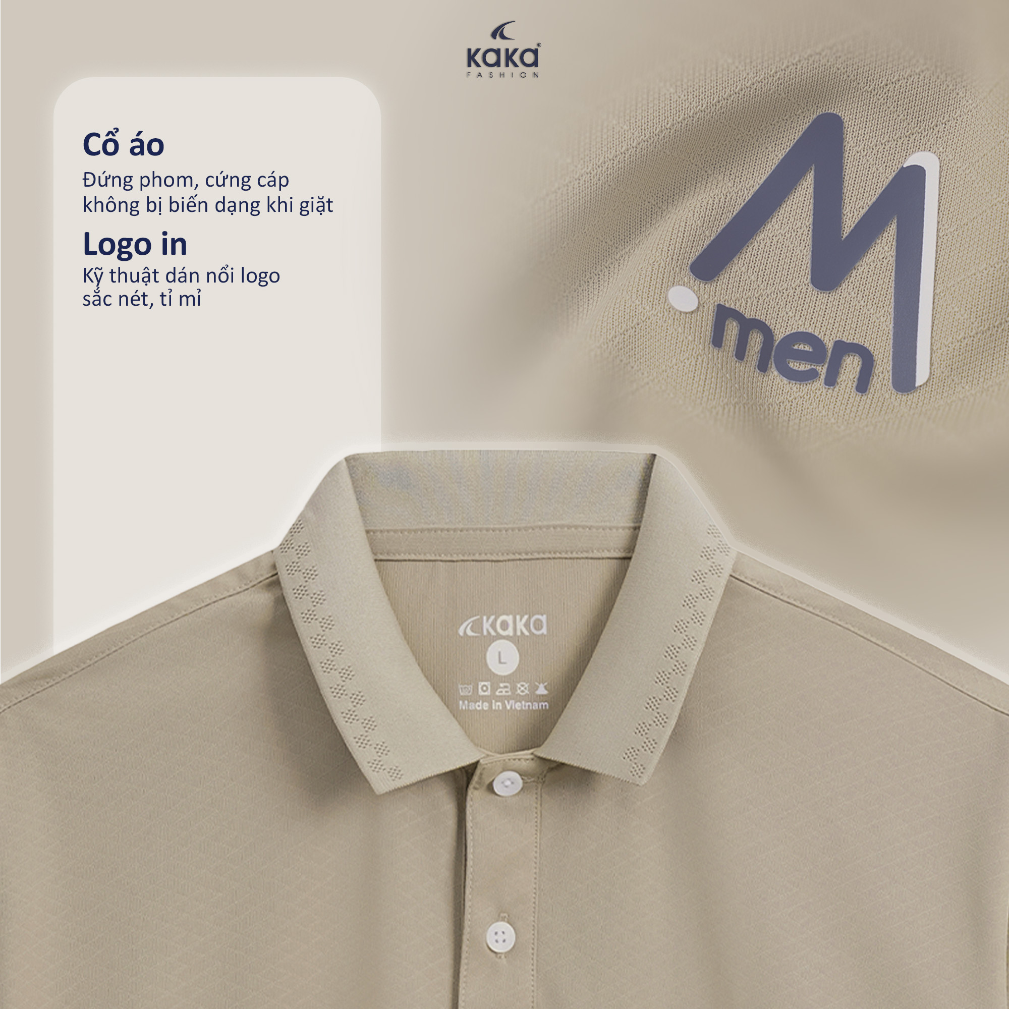 Áo Polo KaKa In Nổi Chữ Men_thumbnail_8