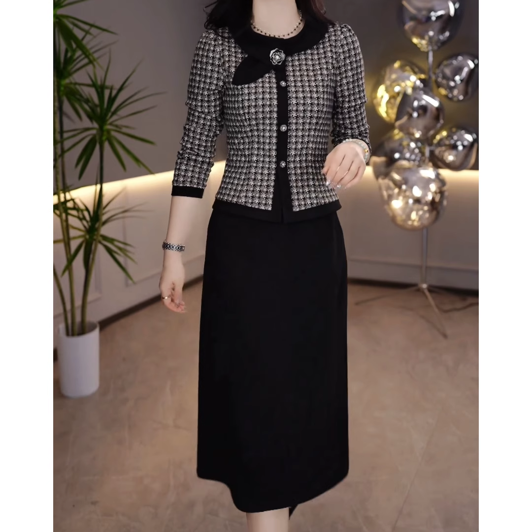15721-Đầm body suông dáng  peplum tay dài phối  2 màu (thun mịn)_thumbnail_0