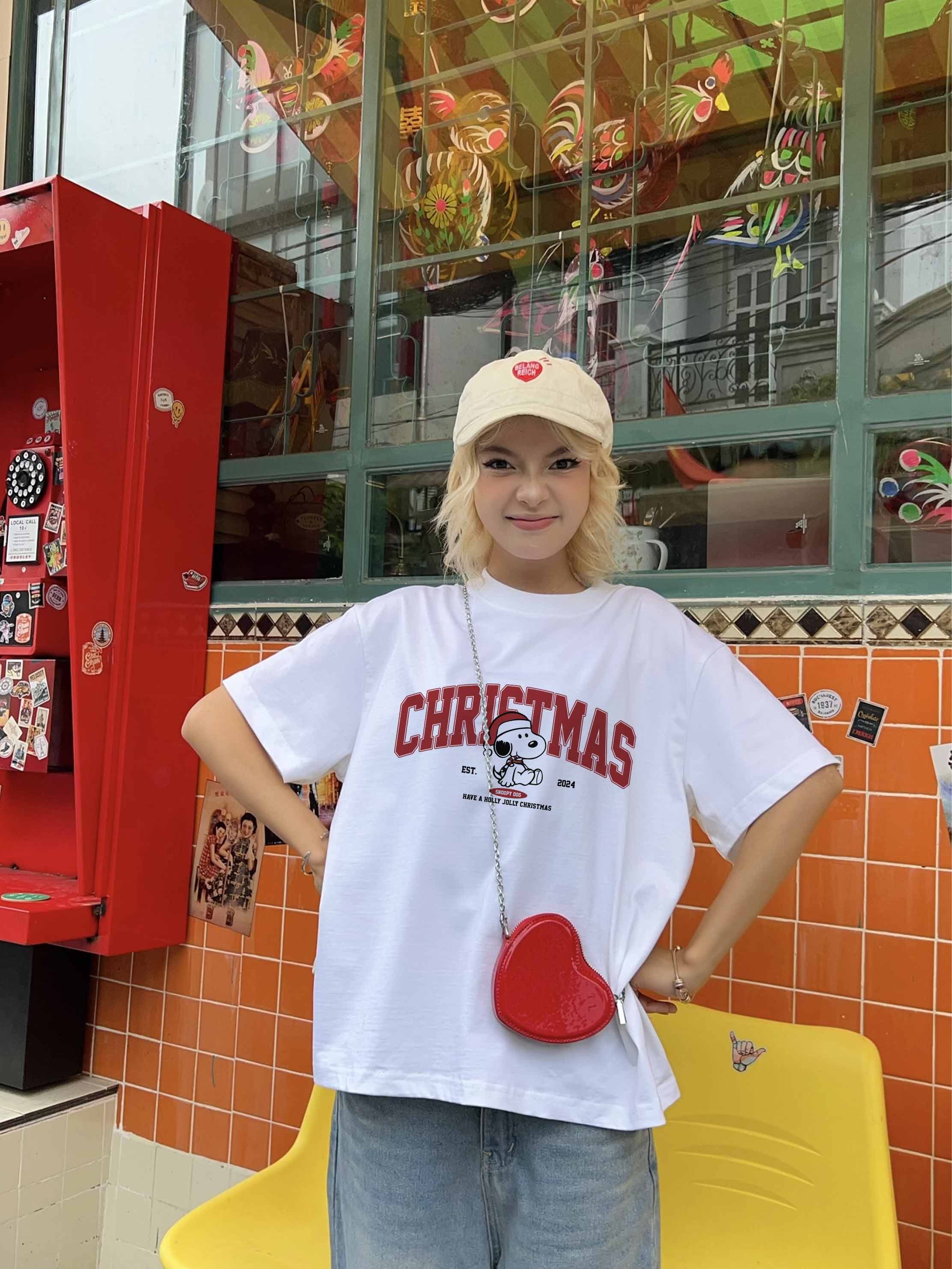 Áo thun boxy giáng sinh noel local brand chất vải cotton 2C 250GSM đứng form AXD1716 Miucho in mix_thumbnail_5