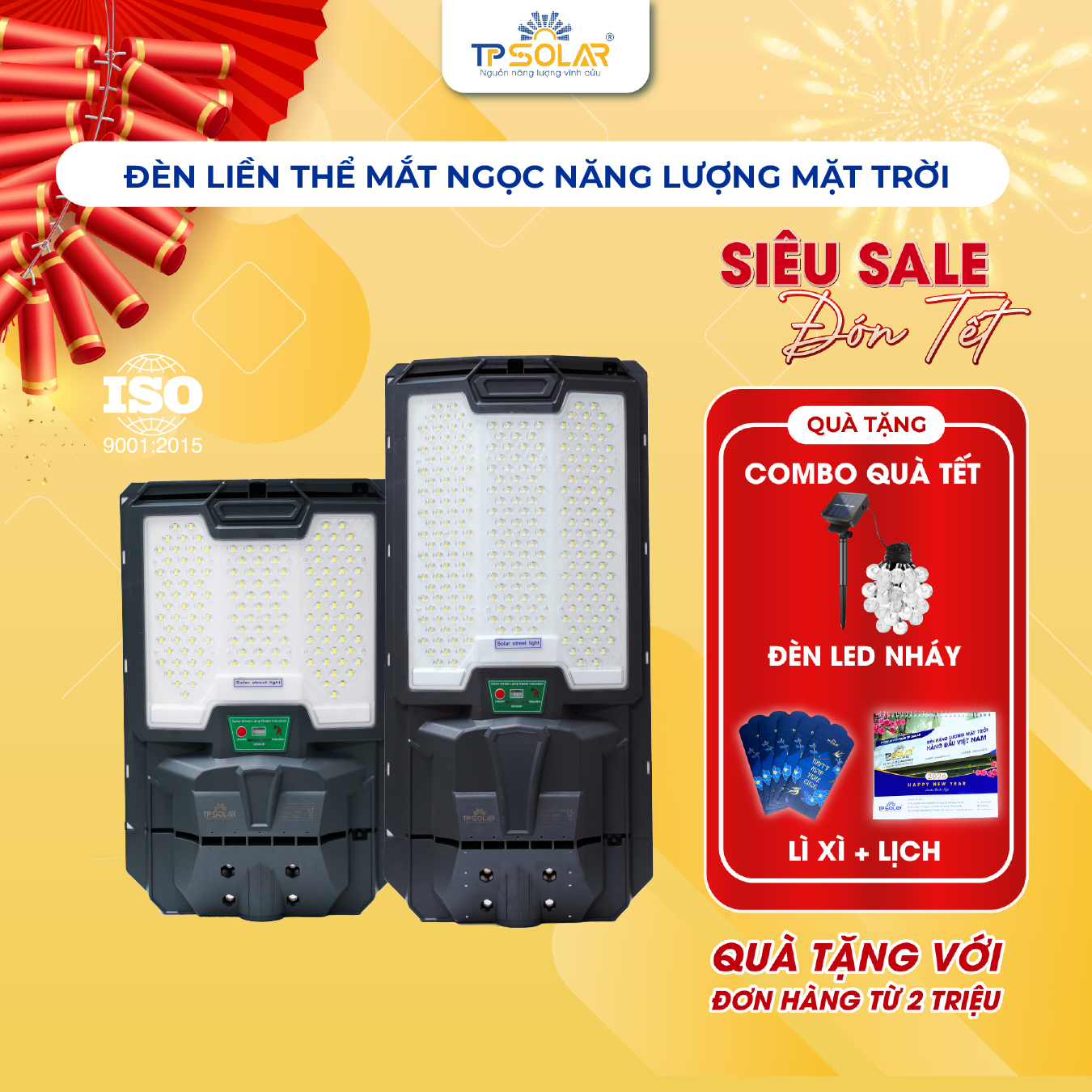 Đèn đường liền thể cao cấp ba mặt LED mắt ngọc (TP.LT11.500 / TP.LT11.800)