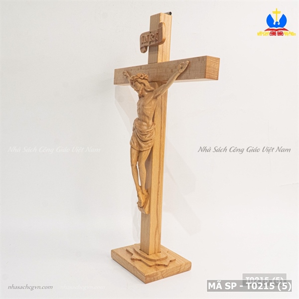 Thánh giá chịu nạn gỗ beech 35cm có đế_thumbnail_4