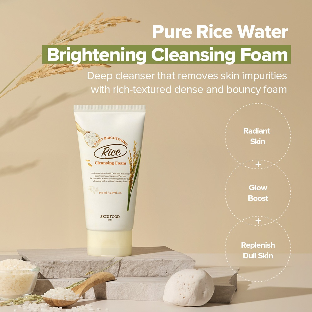 SKIN FOOD Rice Cleansing Foam 150ml_thumbnail_3