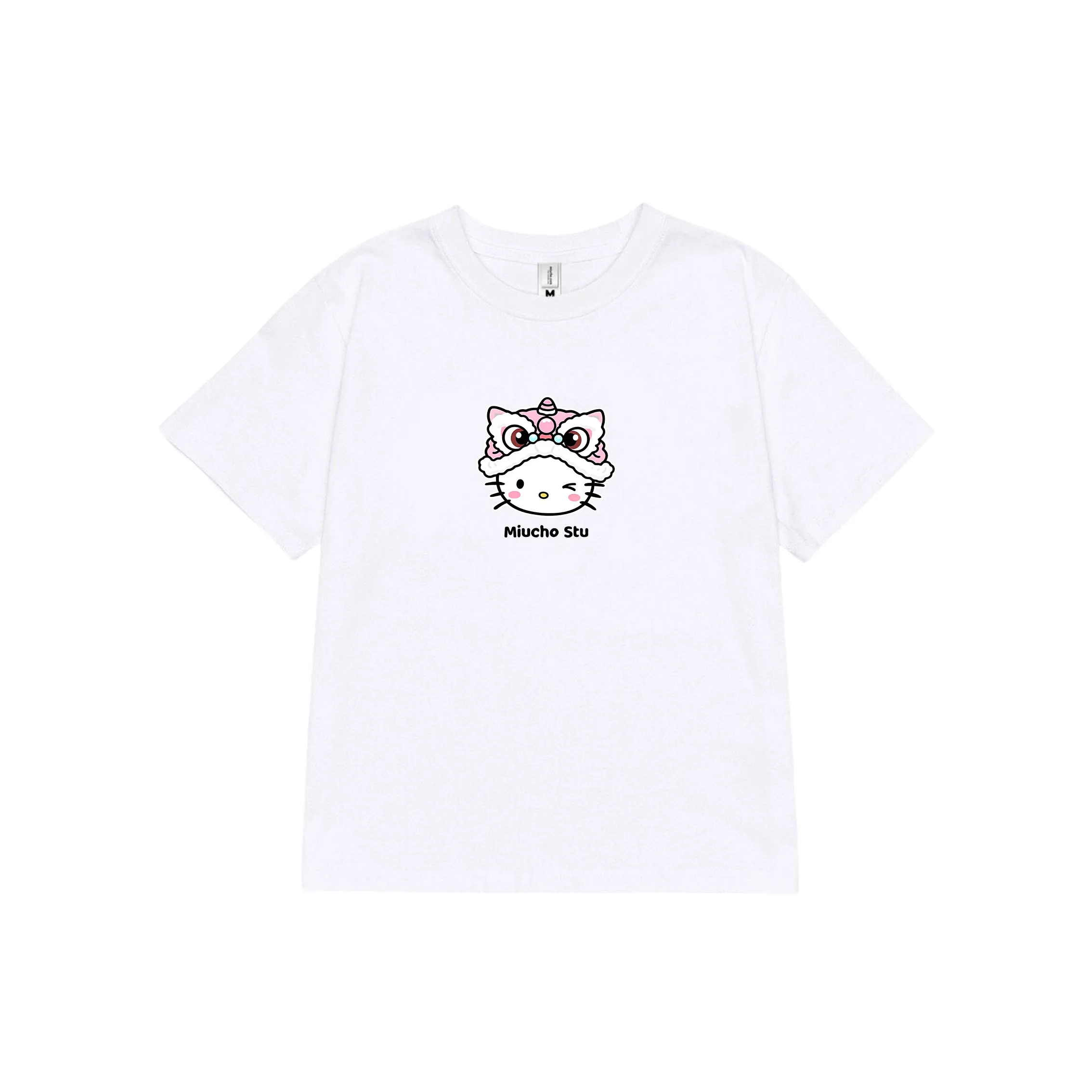 Áo thun Tết form baby tee nữ Miucho vải cotton co giãn thoáng mát hình Kỳ Lân in mix 2924_thumbnail_9