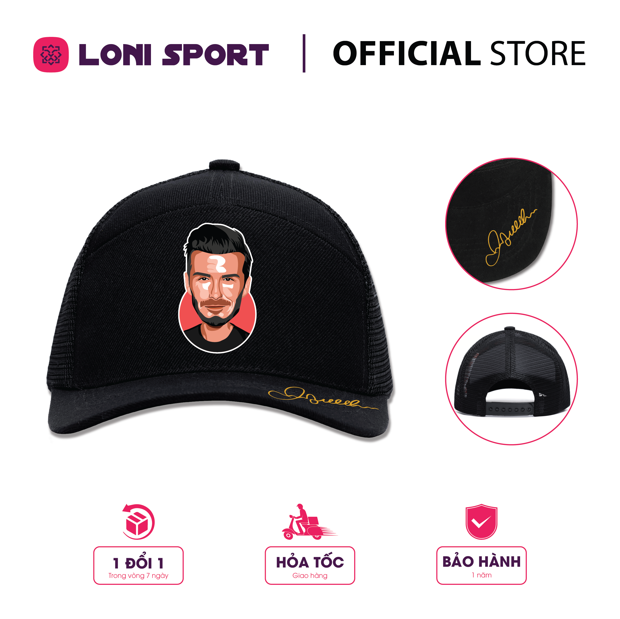 Nón lưỡi trai phối lưới - đen_thumbnail_3