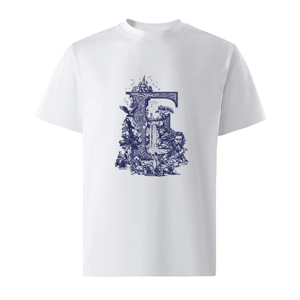 Áo thun nam form rộng Miucho Iconic cotton thoáng mát thấm hút tốt nhiều màu in chữ cái E 2750_thumbnail_0