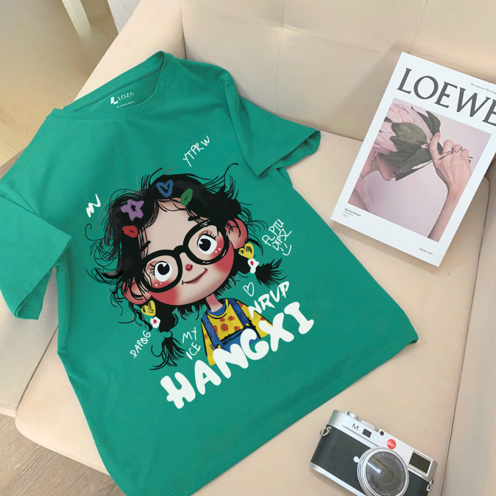 [HOT TREND] Áo phông nữ in hình bé gái nhiều màu - 𝐋𝐎𝐙𝐀 RT8261