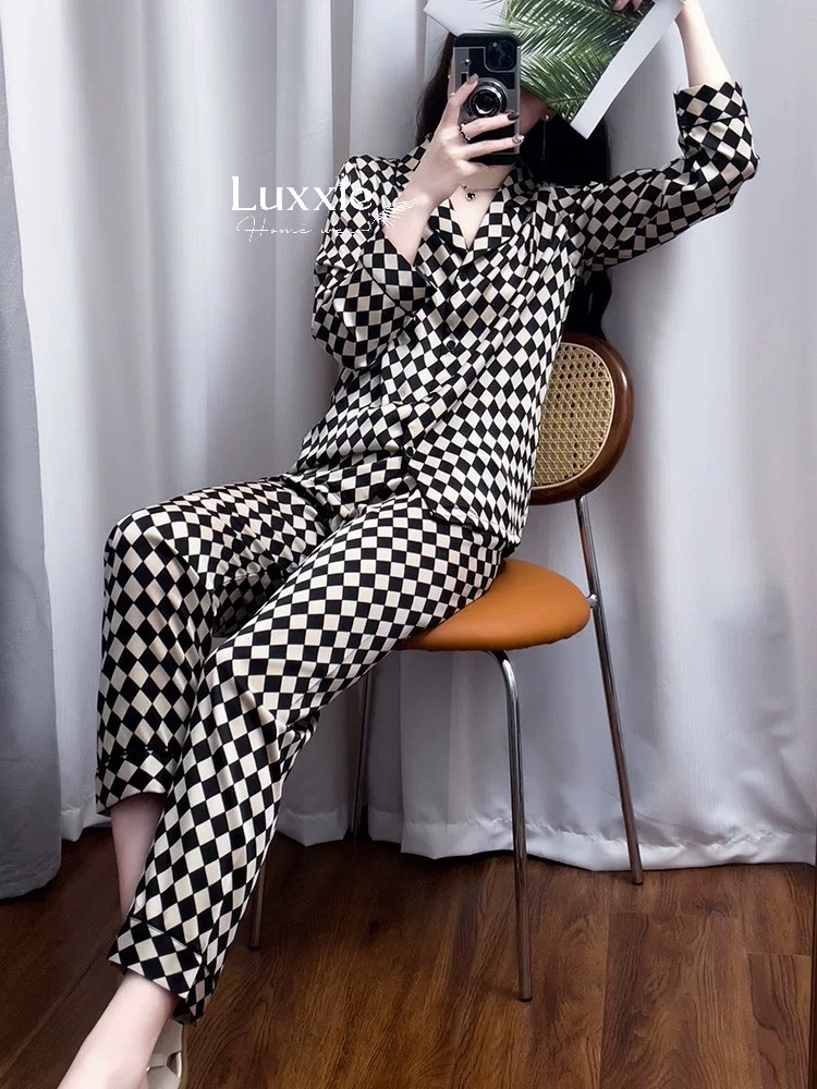 N27 Pijama kẻ caro lụa cao cấp