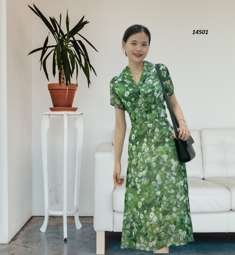 14501-Đầm voan hoa xanh cổ vest (voan, lót)_thumbnail_3