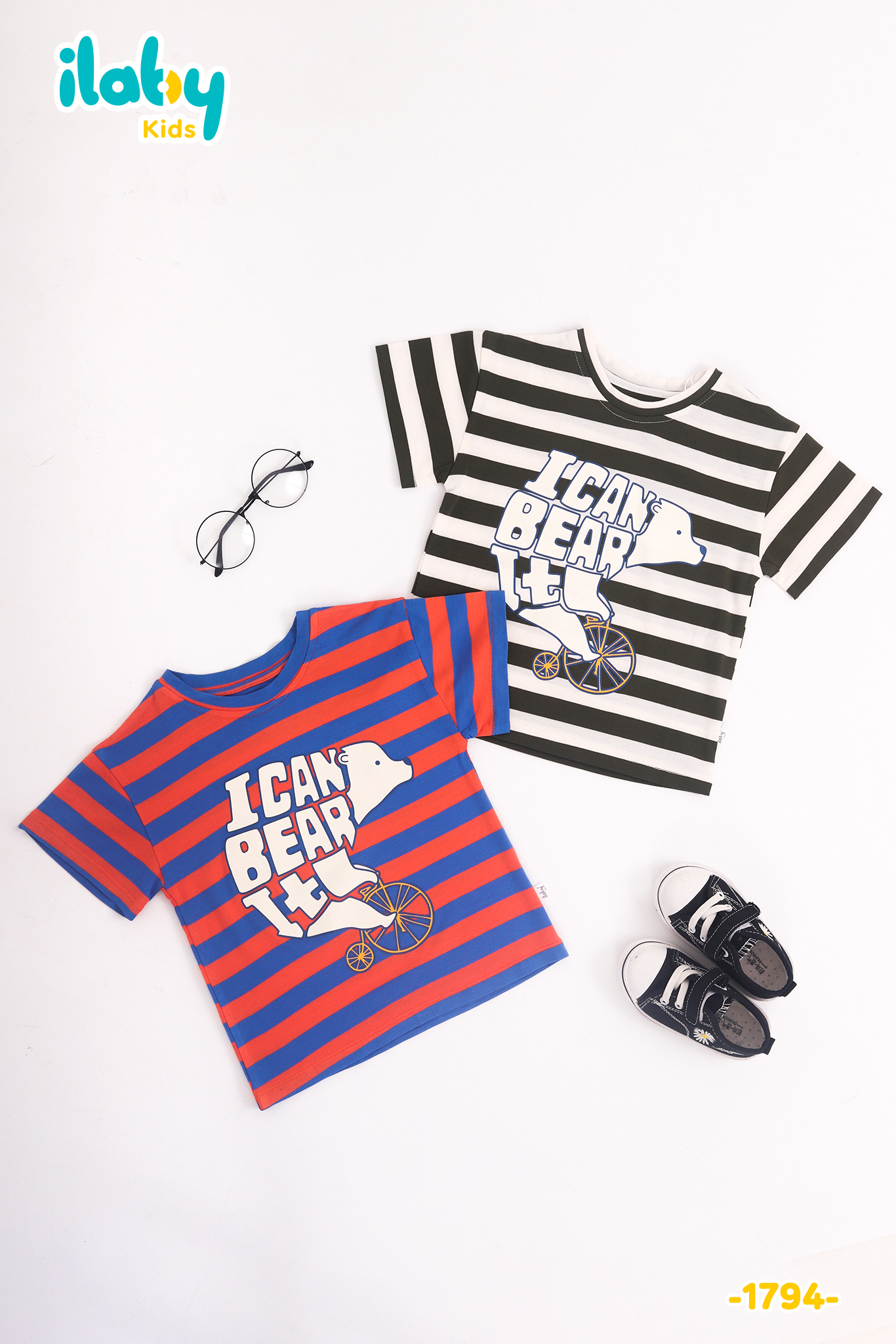 Áo cotton áo kẻ in hình_thumbnail_0