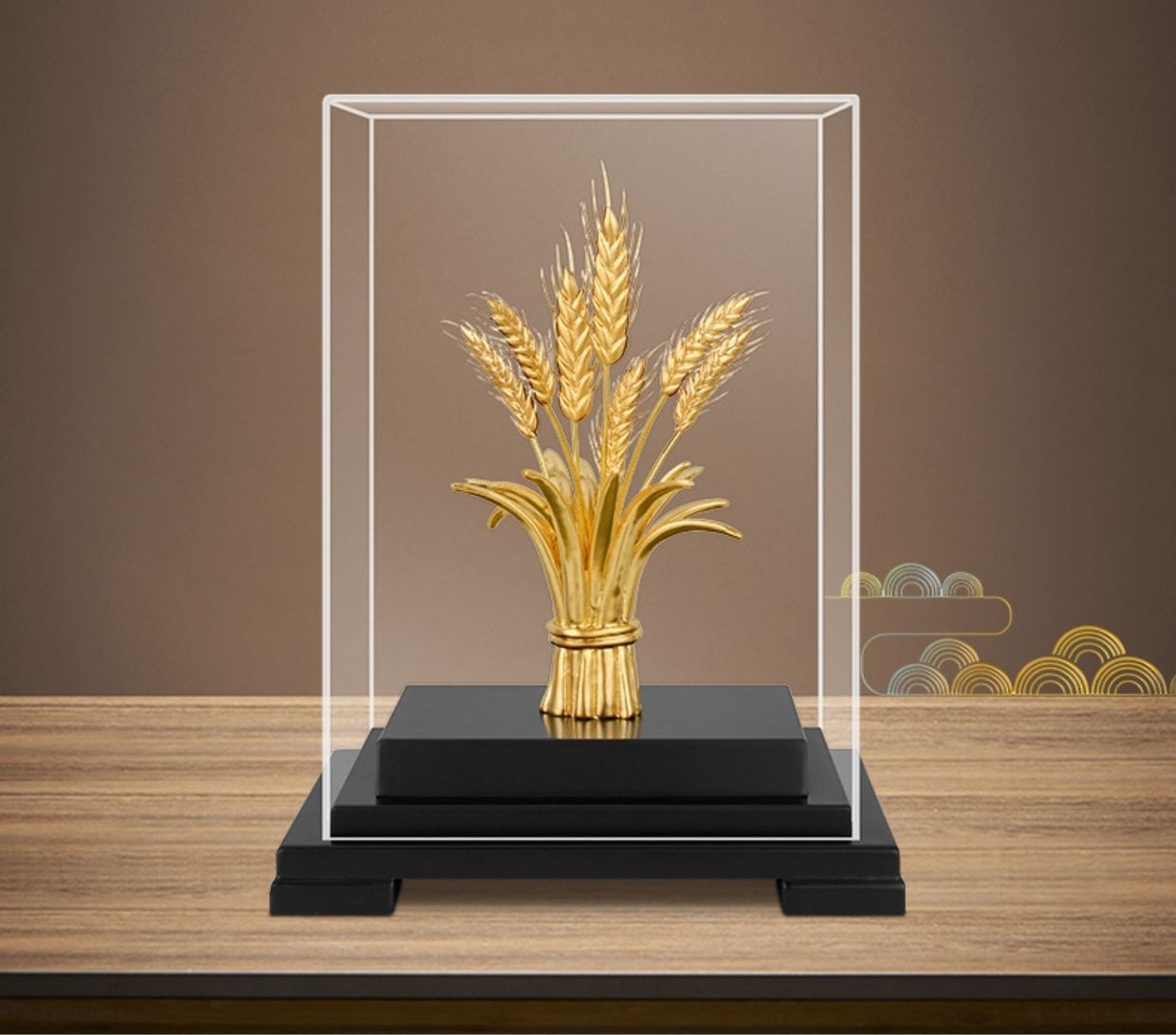 Cây lúa quà tặng mạ vàng 24k ( KT 17X14X22cm ) DxRxC